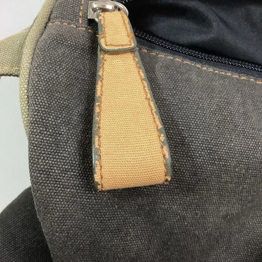 True Religion Duffle Bag Brown w/Tan - Shoulder Strap + Handles - Large - Cotton